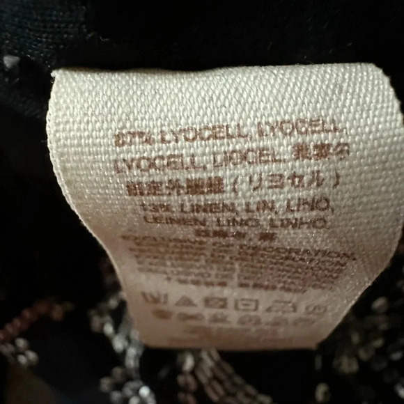 Free People oversized black/silver sequined tops size S - Picture 8 of 11